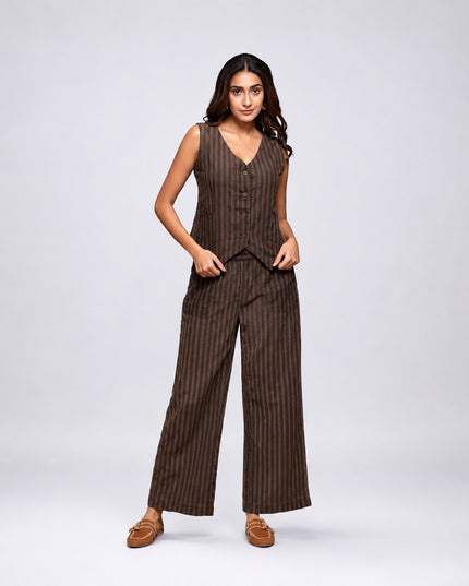 Olive Corduroy Vest Co-Ord