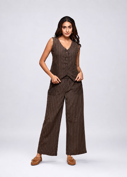 Olive Corduroy Vest Co-Ord