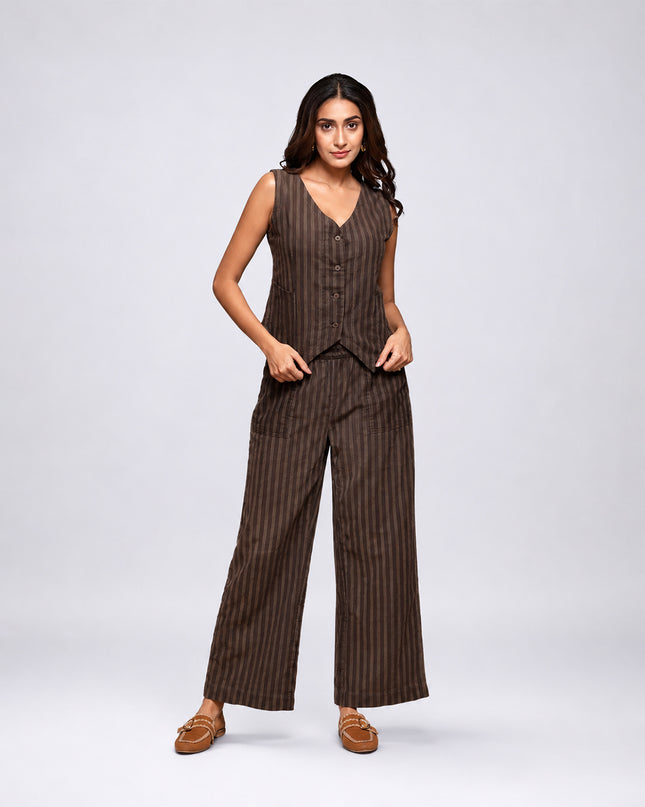 Olive Corduroy Vest Co-Ord