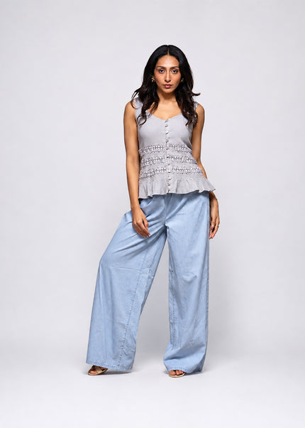 Smocked Lace Top