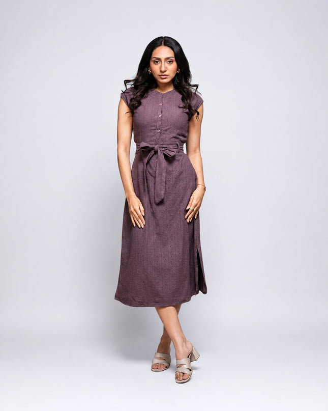 Merlot Back-Cut Dress