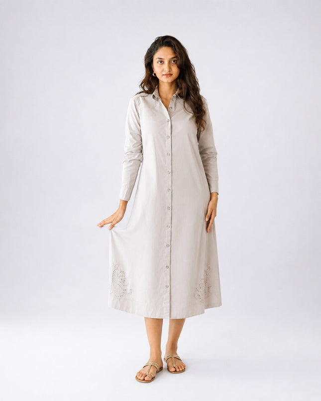 Pale Shirt Dress