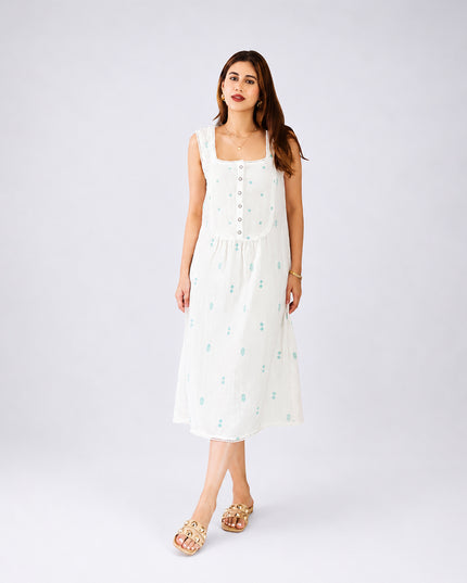 Vanilla Embroidered Dress