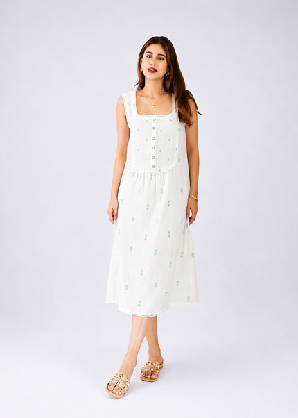 Vanilla Embroidered Dress
