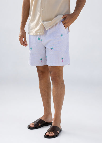 Tropical Seersucker Shorts