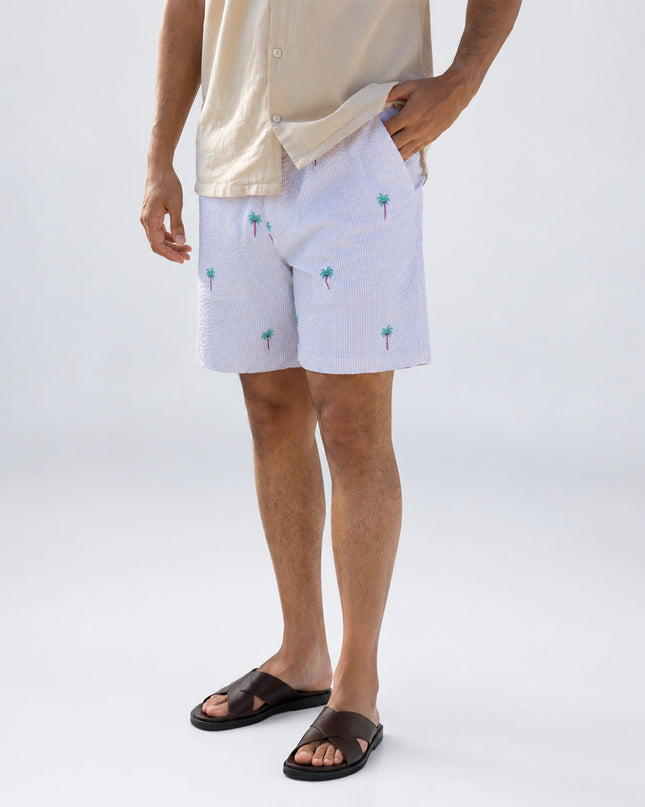 Tropical Seersucker Shorts