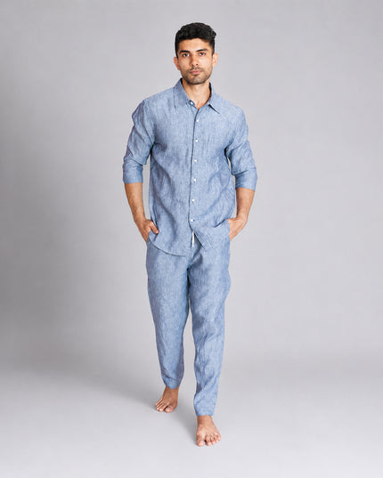 Gulf Blue Linen Co-ord