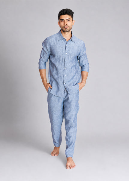 Gulf Blue Linen Co-ord