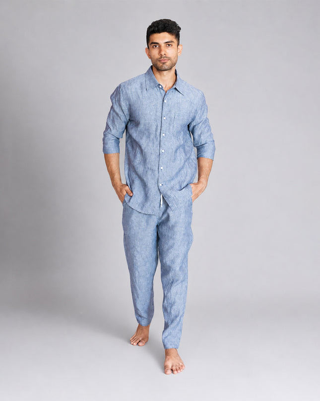 Gulf Blue Linen Co-ord