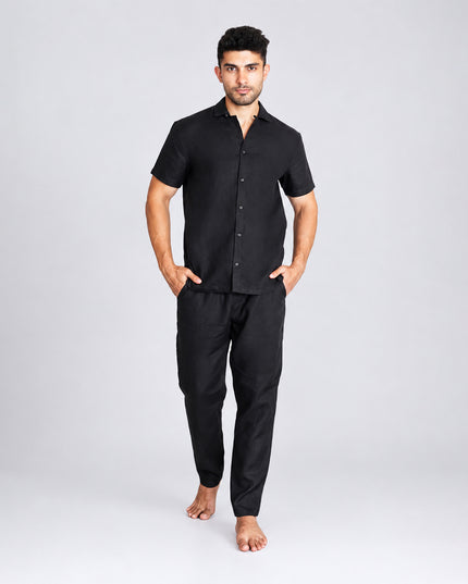 Jet Black Linen Co-ord