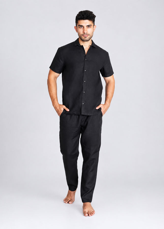 Jet Black Linen Co-ord