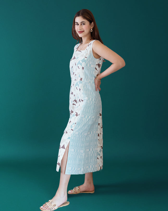 Baby Blue Patch Dress