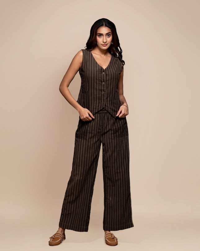 Olive Corduroy Vest Co-Ord