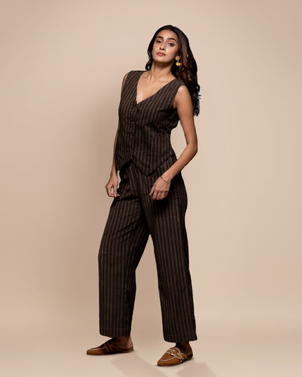 Olive Corduroy Vest Co-Ord