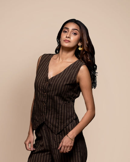 Olive Corduroy Vest Top