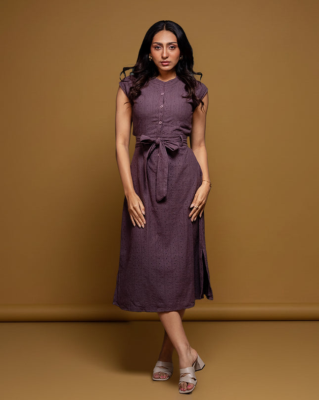 Merlot Back-Cut Dress