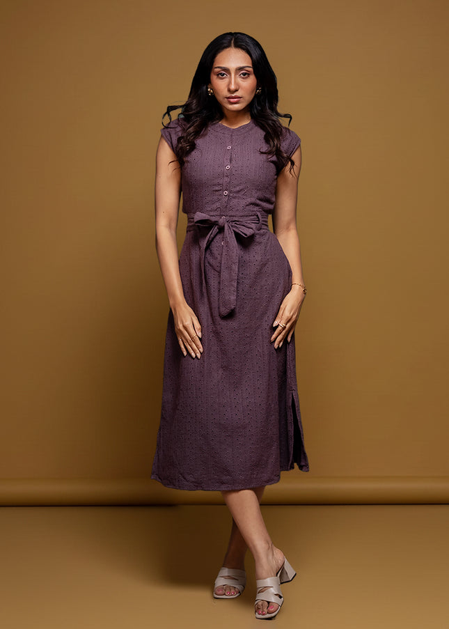 Merlot Back-Cut Dress
