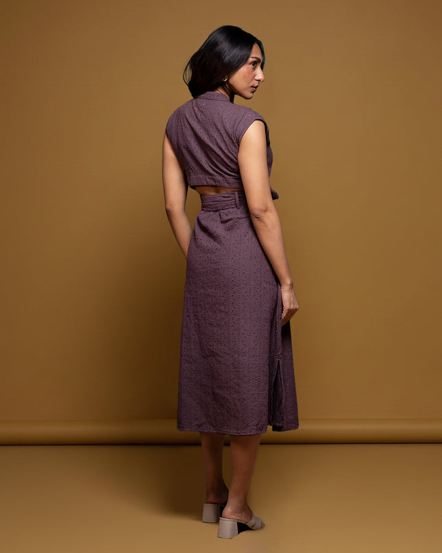 Merlot Back-Cut Dress