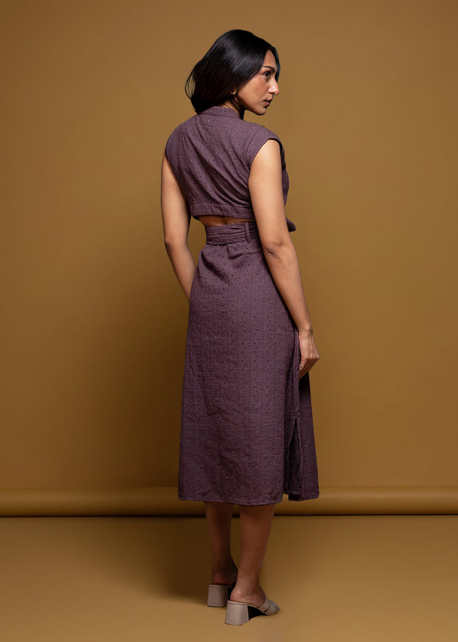 Merlot Back-Cut Dress