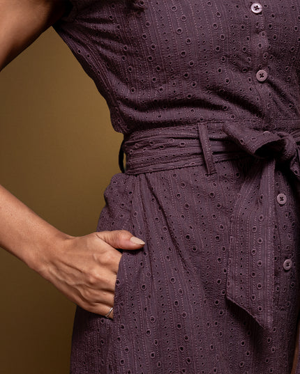 Merlot Back-Cut Dress