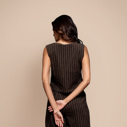 Olive Corduroy Vest Top