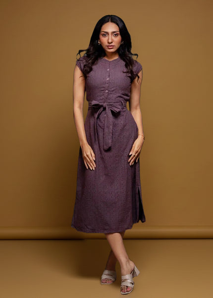 Merlot Back-Cut Dress