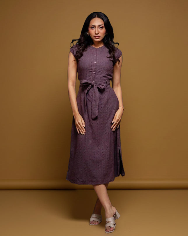 Merlot Back-Cut Dress