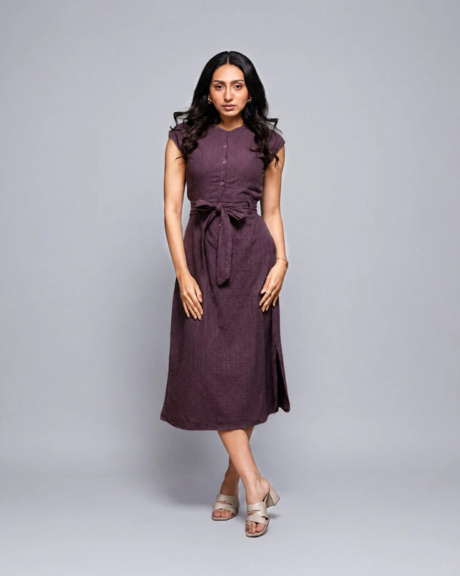 Merlot Back-Cut Dress