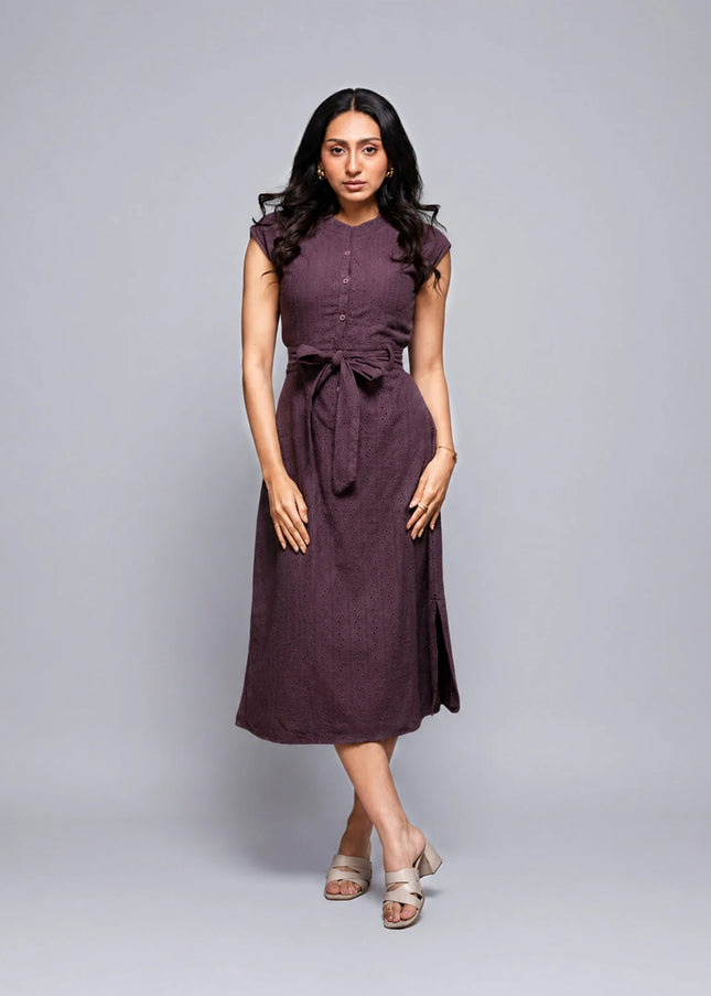 Merlot Back-Cut Dress