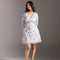 Porcelain Ruffled A-Line Mini Dress