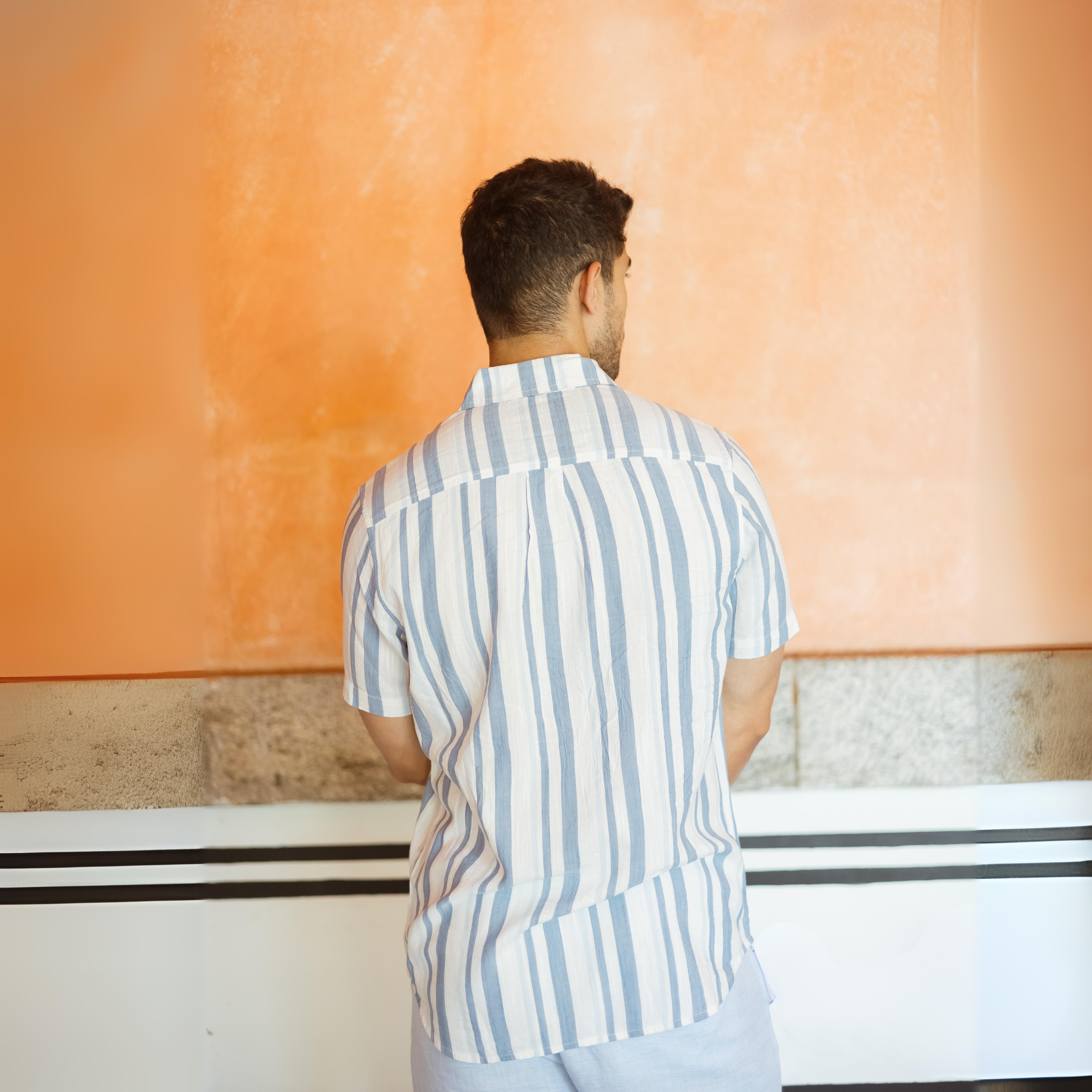 Cerulean Striped Shirt