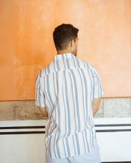 Cerulean Striped Shirt