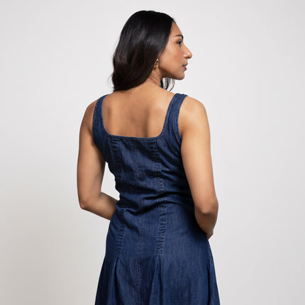 Denim Zipper-Front Dress