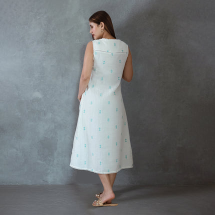 Vanilla Embroidered Dress