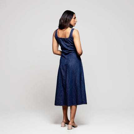 Denim Zipper-Front Dress