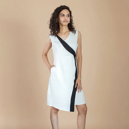 Monochrome Twirl Dress