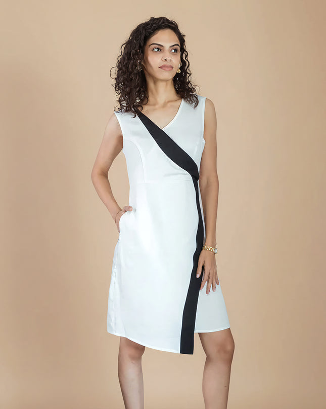 Monochrome Twirl Dress