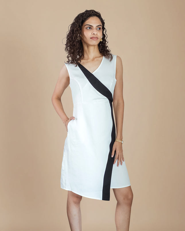 Monochrome Twirl Dress