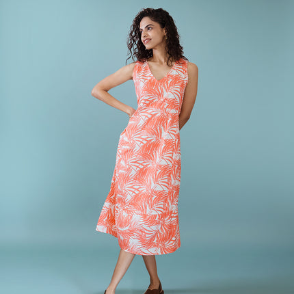 Tangerine Printed Dress