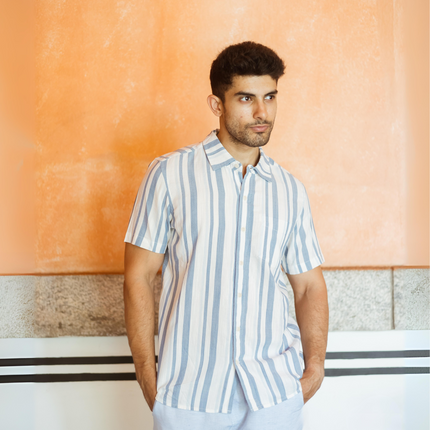 Cerulean Striped Shirt