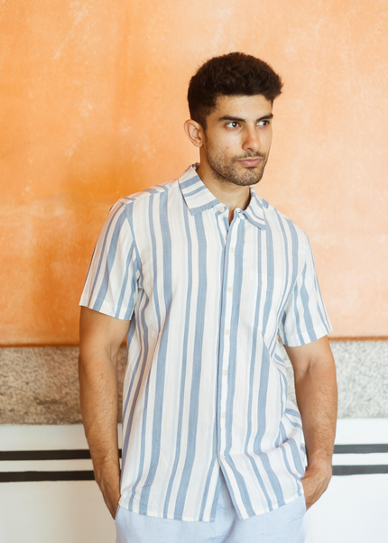 Cerulean Striped Shirt