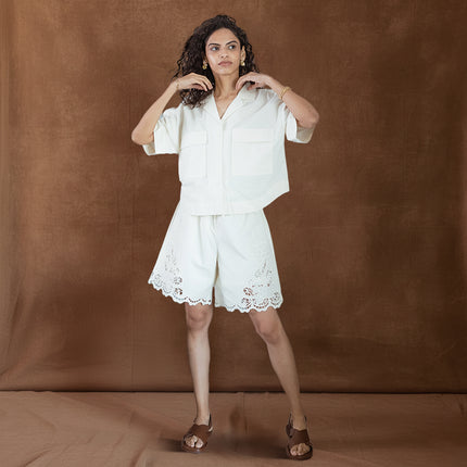 Off-White Cutwork Coord