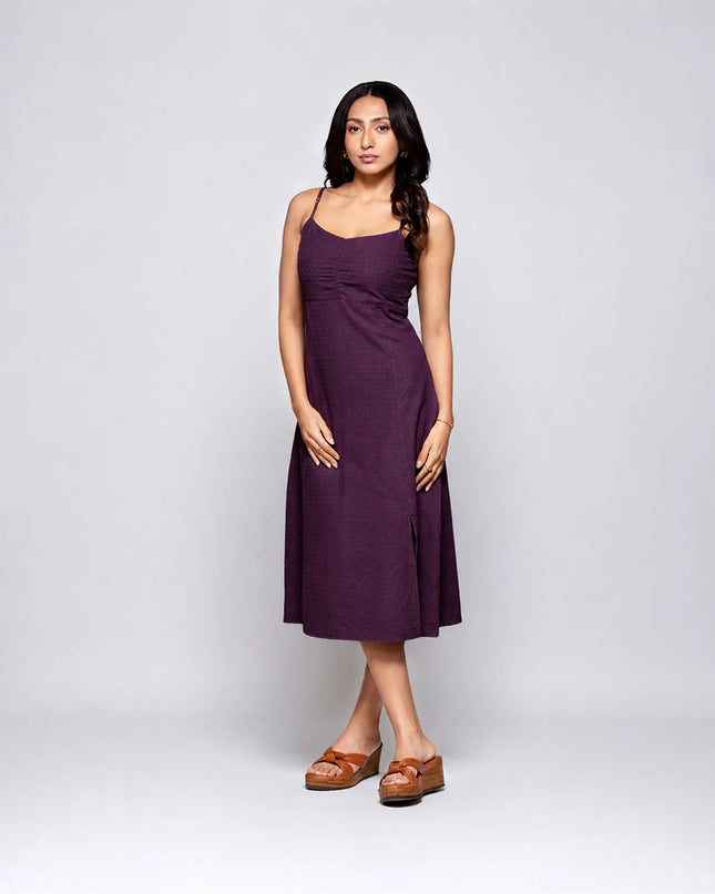 Merlot Ruched Dress
