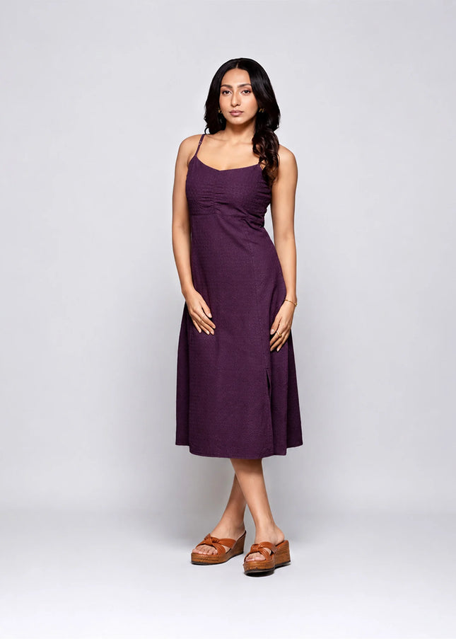 Merlot Ruched Dress