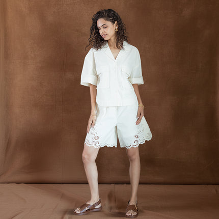 Off-White Cutwork Coord