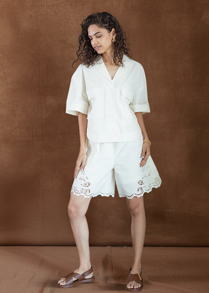 Off-White Cutwork Coord