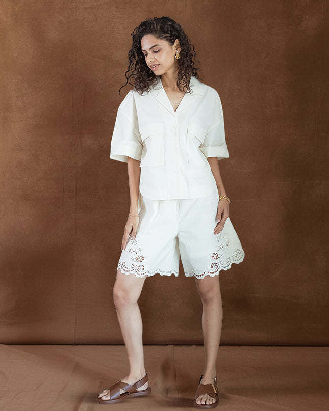 Off-White Cutwork Coord