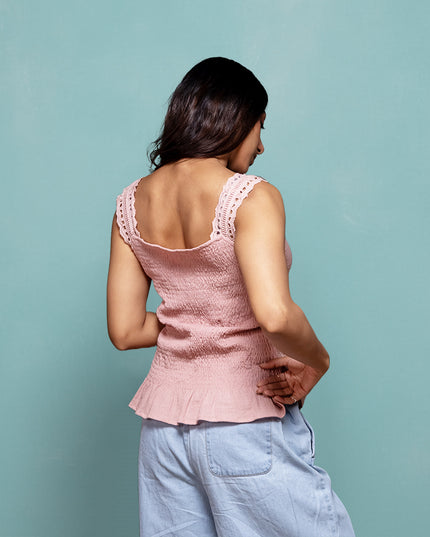 Smocked Lace Top