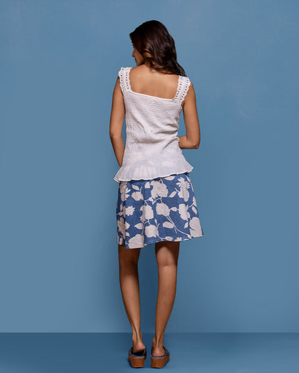 Smocked Lace Top