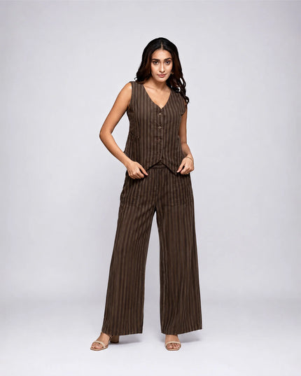 Olive Corduroy Vest Co-Ord
